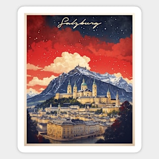 Salzburg Austria Vintage Travel Retro Tourism Magnet